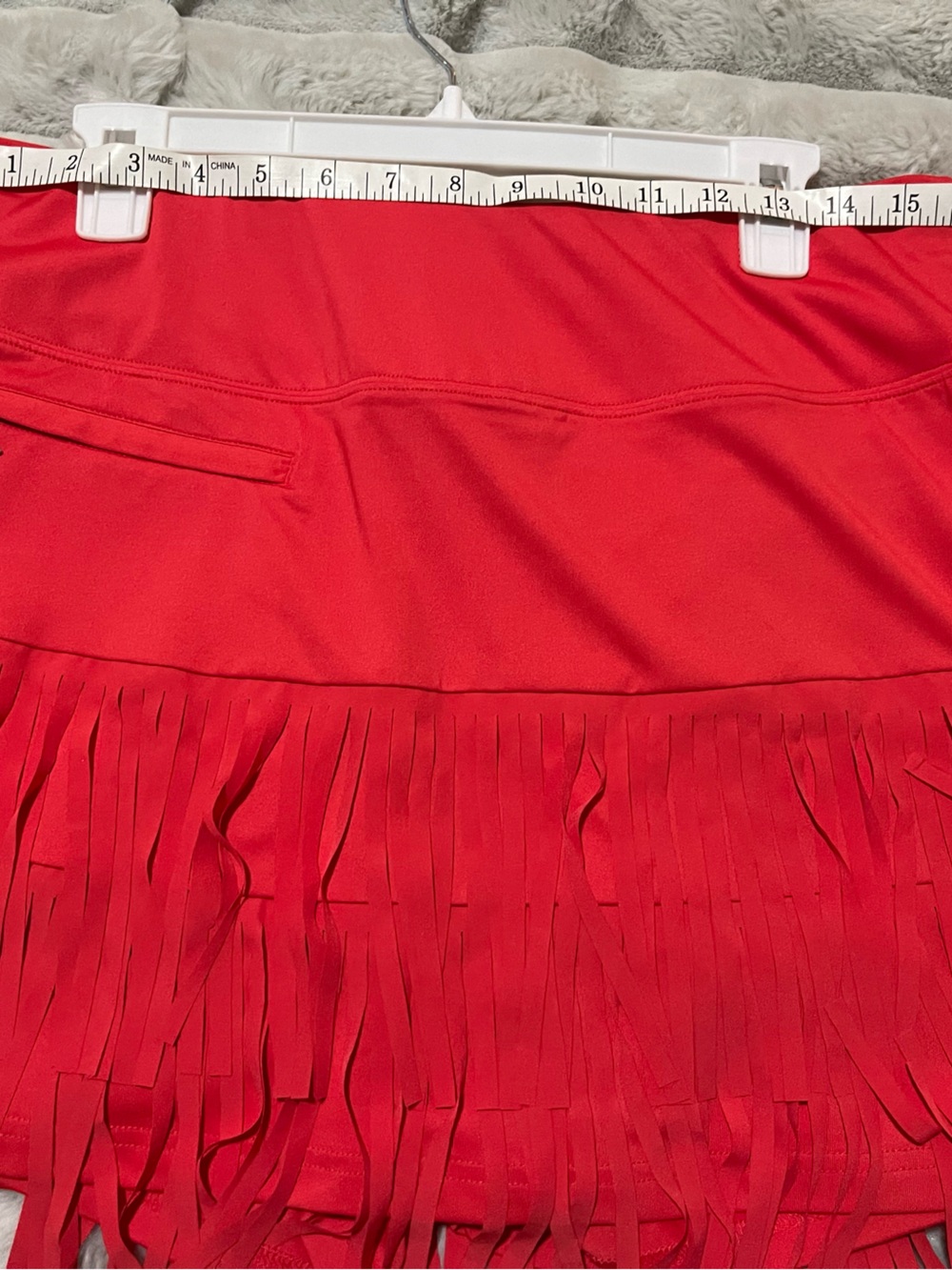 Gg Blue-Women’s Red Fringe Skort